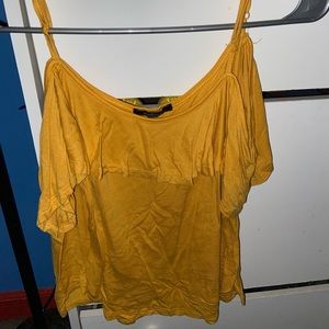 Yellow off the shoulder top